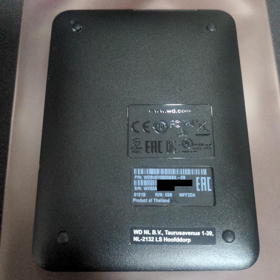 WD Elements 外付けハードディスク 2TB WDBU6Y0020BBK