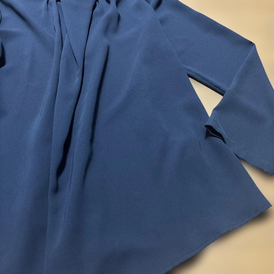 theory luxe ネイビー長袖ブラウス38