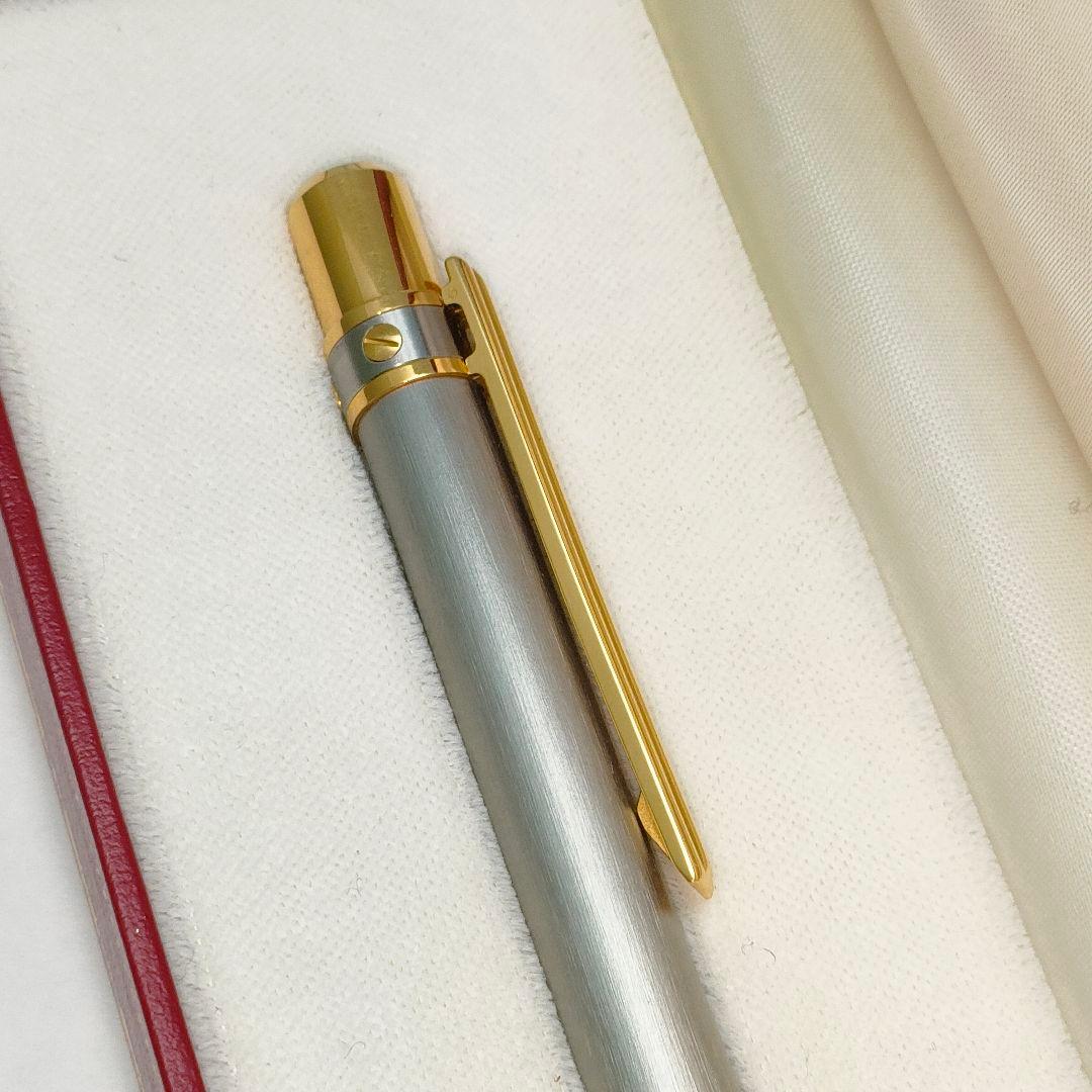 【未使用・良品】Cartier/カルティエ　ボールペン　シルバー ✕ ゴールド