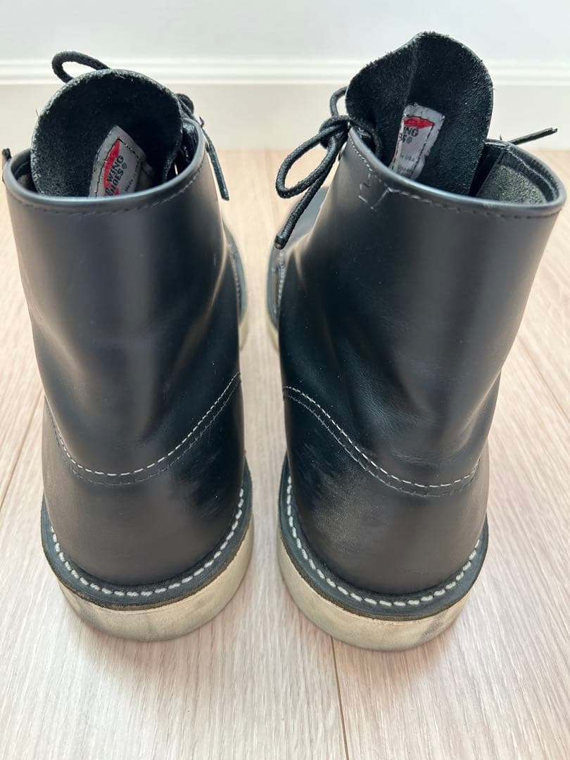 レッドウィング（USA 9）黒レザー ハイカットブーツ