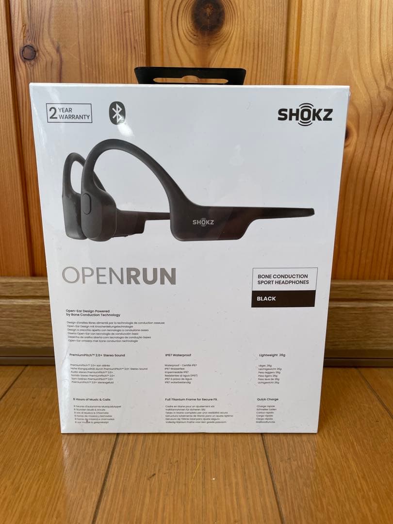 SHOKZ OPENRUN 骨伝導イヤホン ブラック