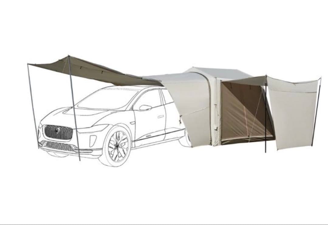 Naturehike 車一体型防水キャンプテント ベージュ(設営簡単 超美品)