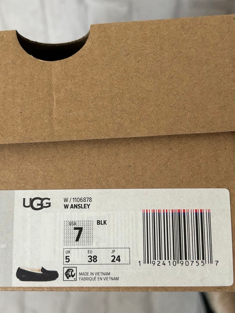 UGG モカシン アンスレー　黒 24cm