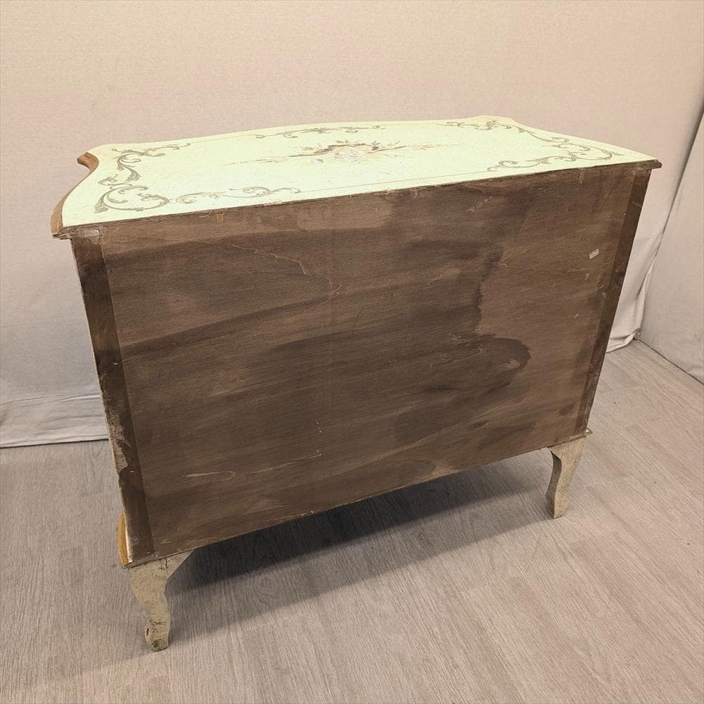 イタリア製　猫脚　リビングチェスト　ドロワー　チェスト　タンス　ペイント　A