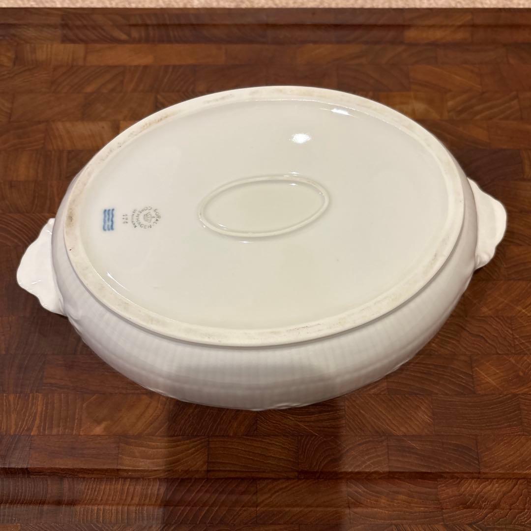 ［ロイヤルコペンハーゲン］ホワイトフルーテッドフルレース　スープチューリン