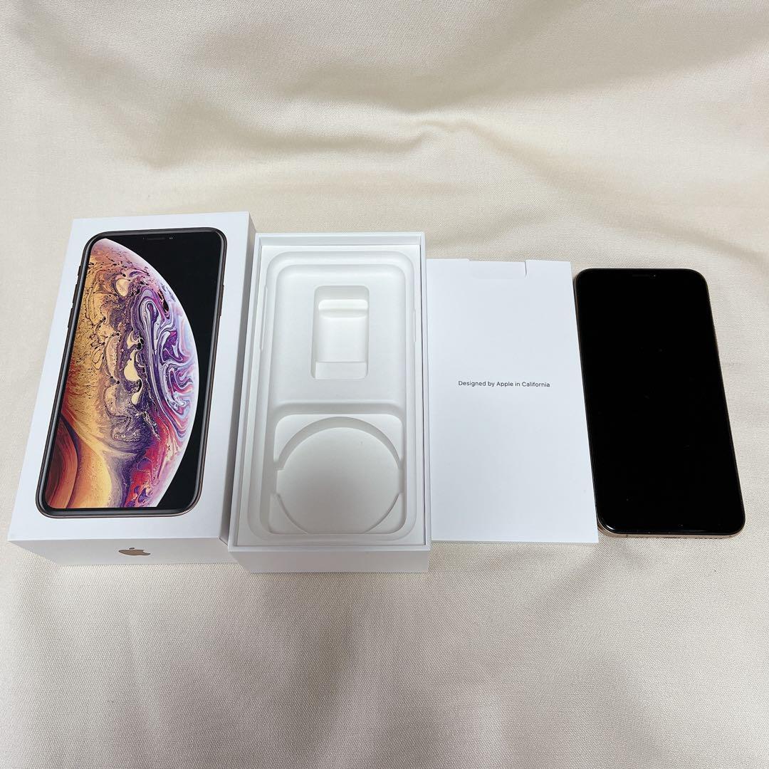 iPhone Xs 256GB Gold SIMフリー 箱あり　ひび割れあり