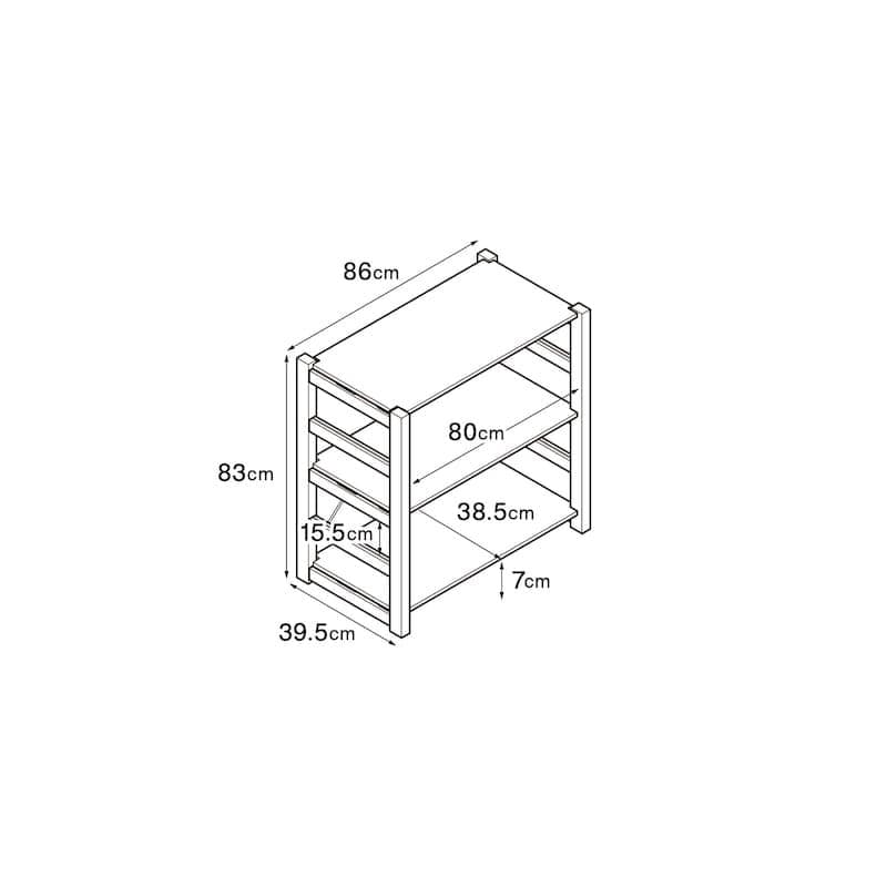 無印良品 パイン材ユニットシェルフ幅86cm×奥行39.5cm×高さ83cm