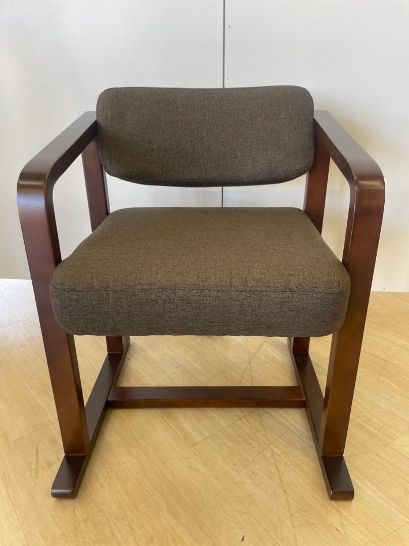 高座椅子　肘置き付き　立ち上がり楽々　高さ調整付き　ブラウン　正座イス　正座椅子