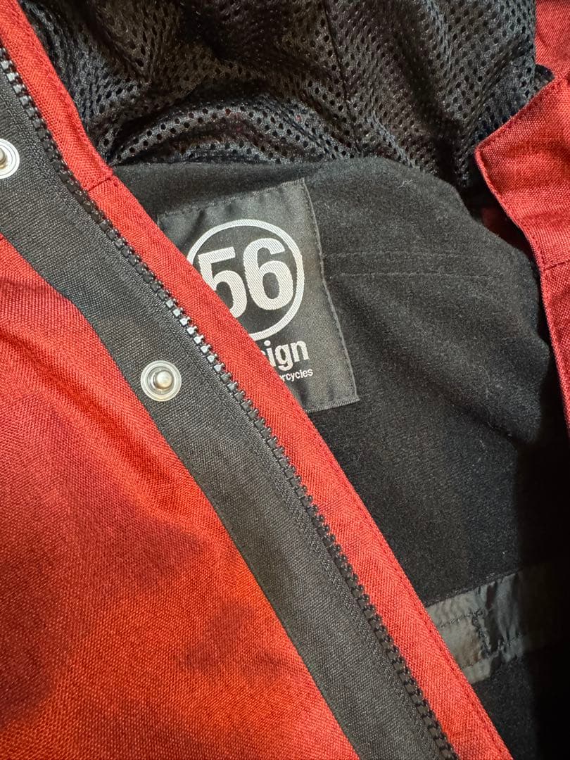 ポ*ん様 56 design フード付きジャケット XLサイズ 赤 冬用