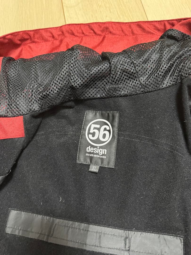 ポ*ん様 56 design フード付きジャケット XLサイズ 赤 冬用