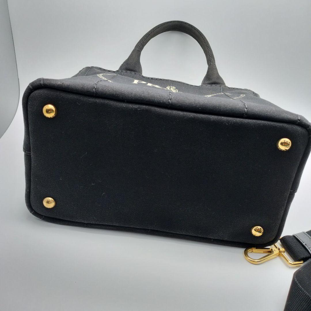 美品! PRADA プラダ カナパ 2WAY ブラック ショルダーバッグ