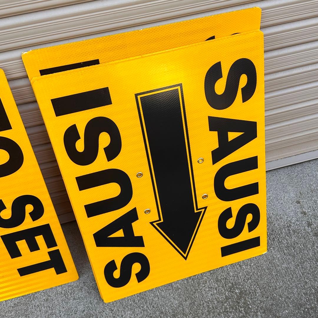 【アメリカン雑貨】ロードサイン風 標識パネル 5枚セット プラダン製 軽量