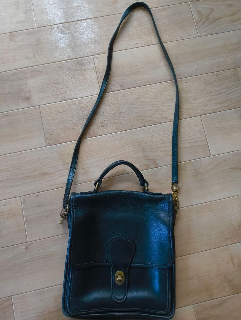 OLDCOACH ショルダーバッグ USA レザー 黒