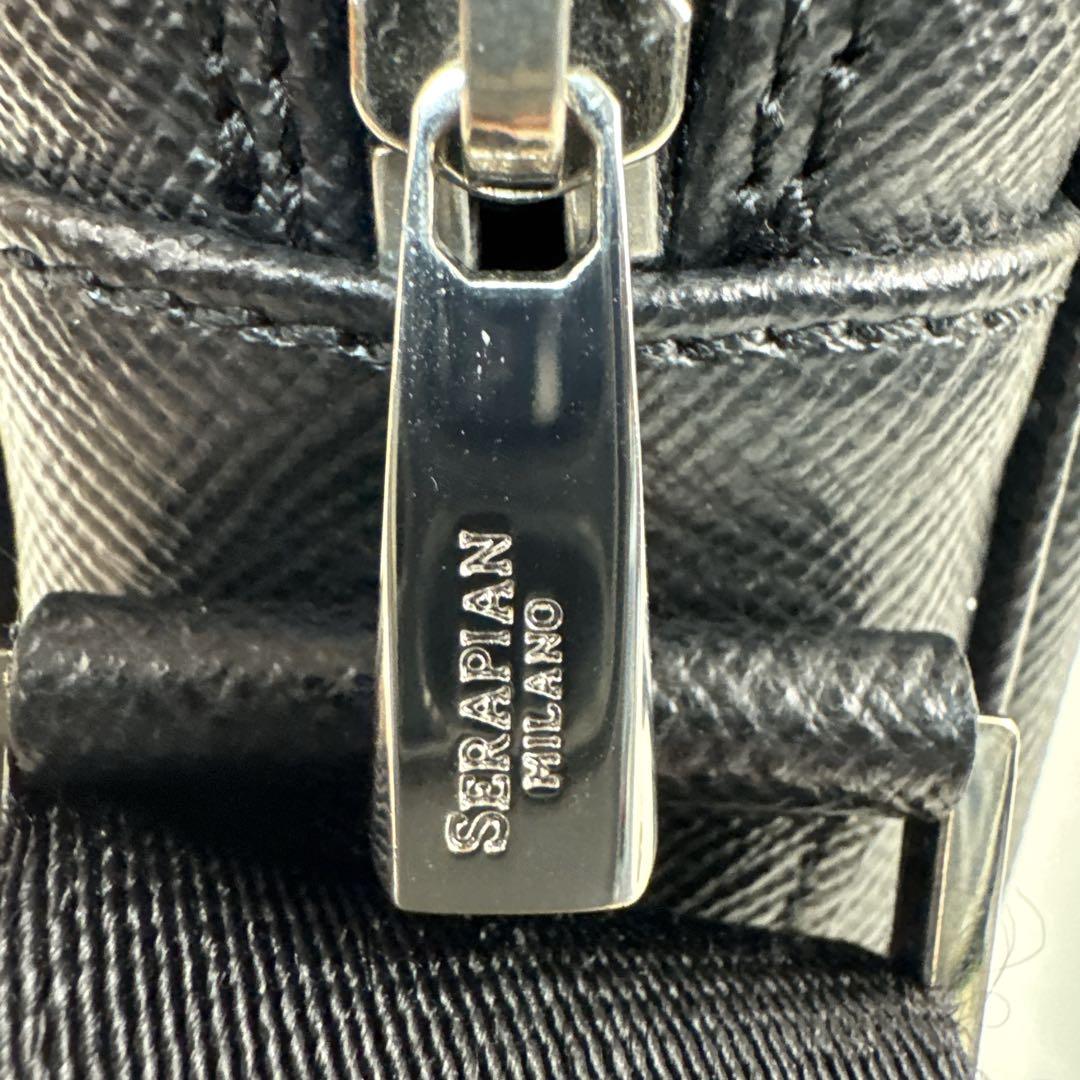 未使用 SERAPIAN セラピアン サフィアーノ レザー ショルダーバッグ