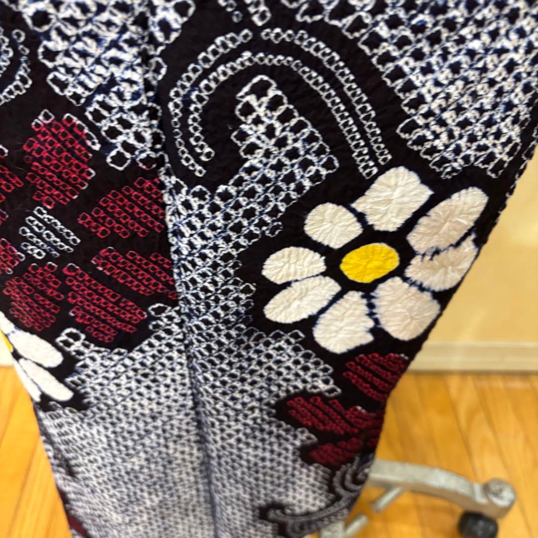 有松鳴海絞り伝統工芸❤️半幅帯レース つまみ細工ハンドメイド帯留め5点セット‼️秀品