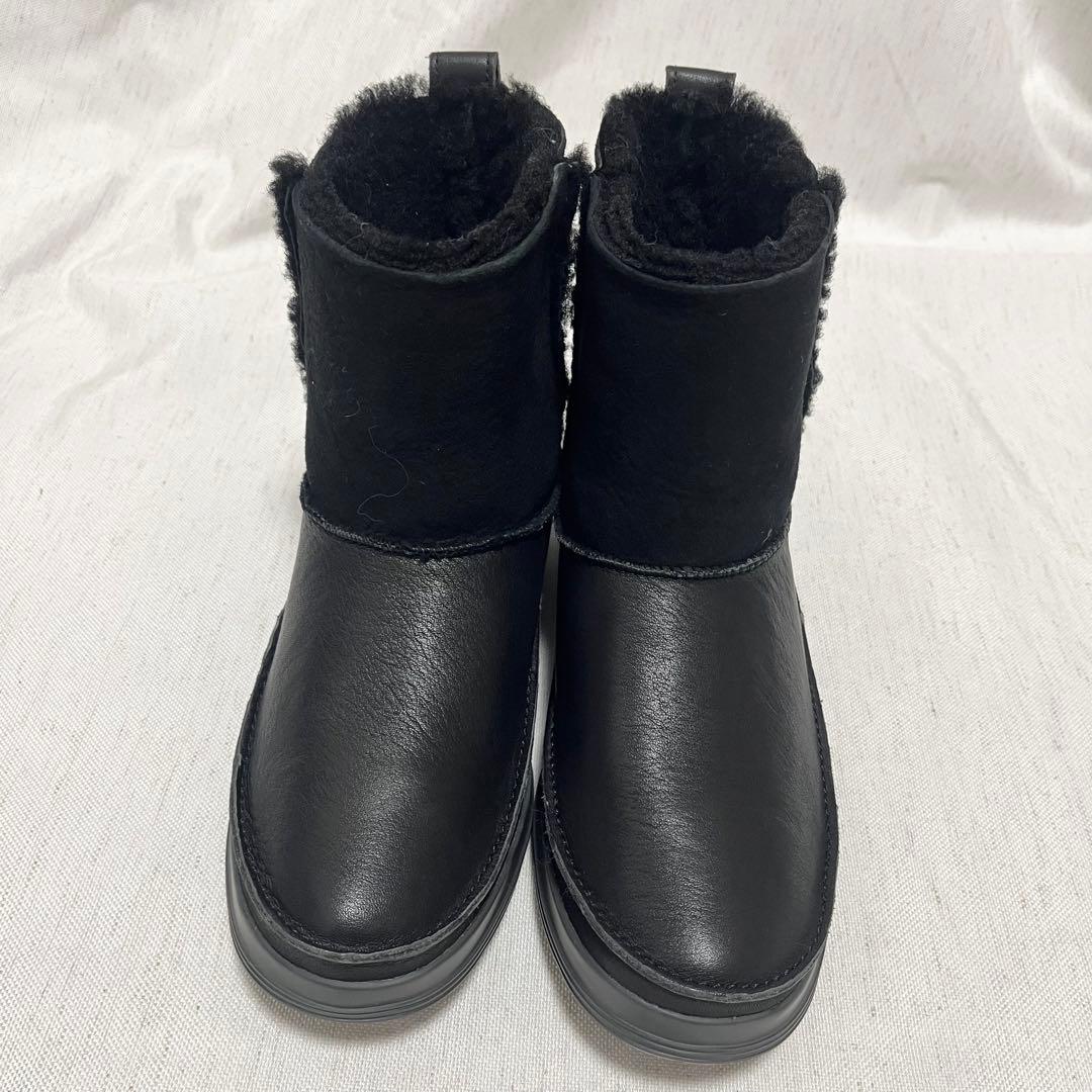 【極美品】REGAL WALKER 本革　スエード　ムートンブーツ　防滑　黒