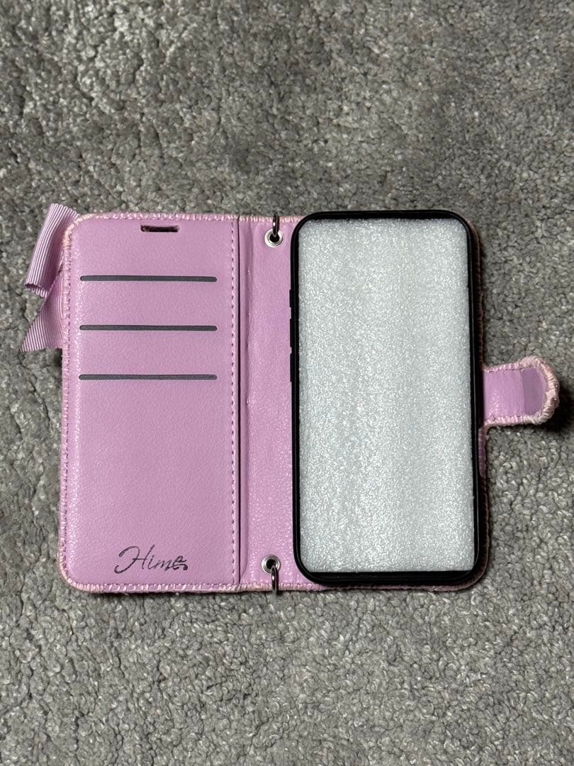 リボン付き手帳型iPhone16ケース