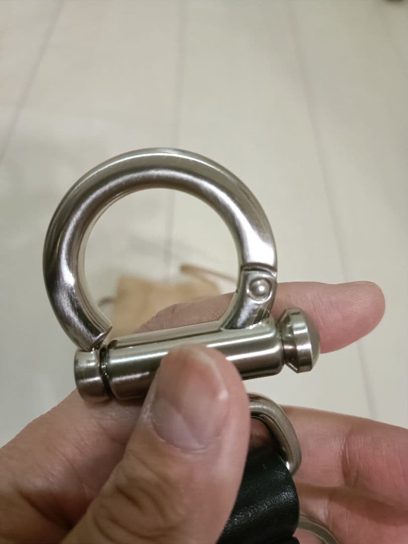 【なし】Hender Scheme 黒 レザー キーリング