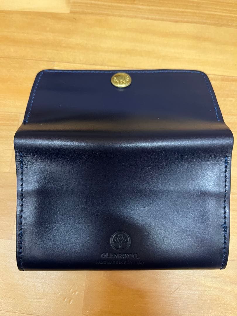 グレンロイヤルGLEN ネイビー レザー 名刺入れ