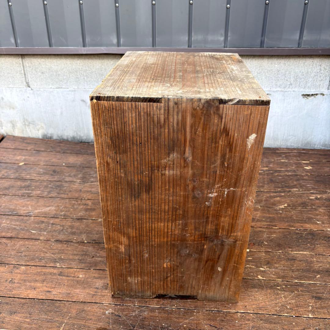 C1 昭和レトロ 古道具 木製棚 飾り棚 ディスプレイラック レトロ収納 6マス