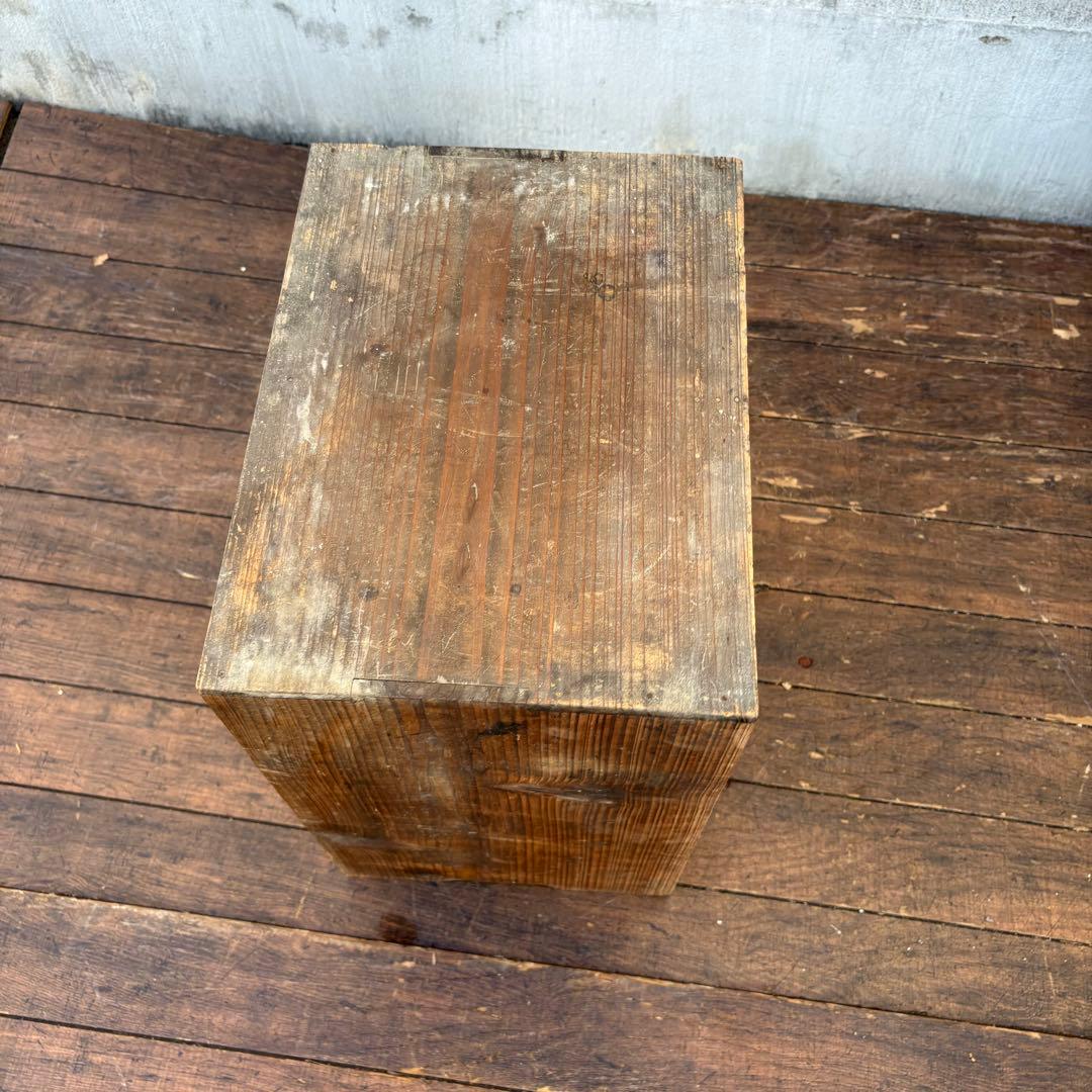 C1 昭和レトロ 古道具 木製棚 飾り棚 ディスプレイラック レトロ収納 6マス