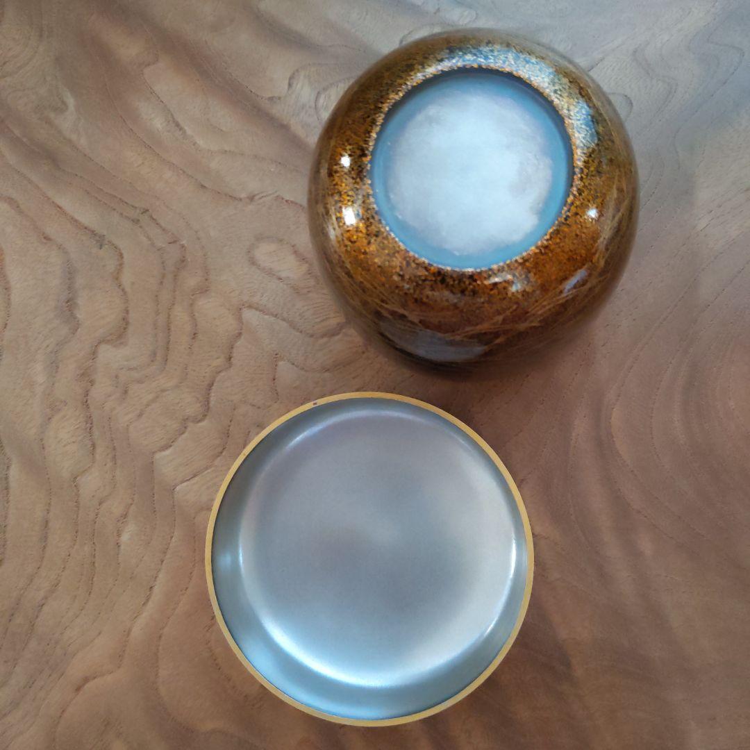 茶道具　棗　大棗　松葉散し　中村宗尹　作　銀地　表千家　裏千家　【匿名配送】