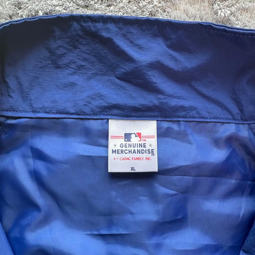 美品MLB Los Angeles Dodgers ナイロンジャケット ブルー