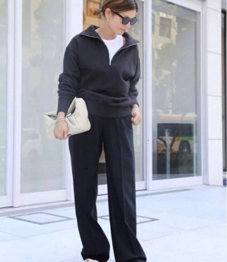 Deuxieme Classe CELERI セルリハーフジップ スウェット