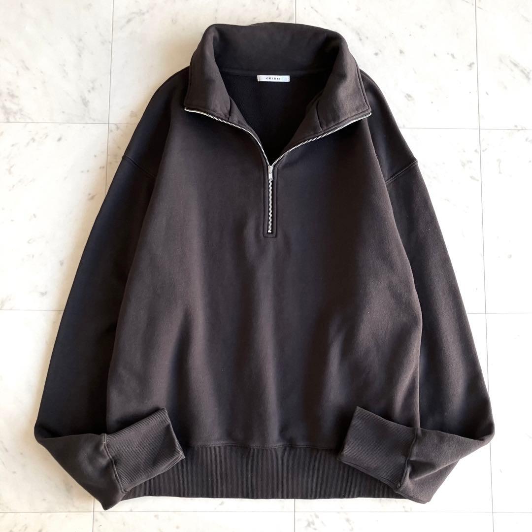 Deuxieme Classe CELERI セルリハーフジップ スウェット