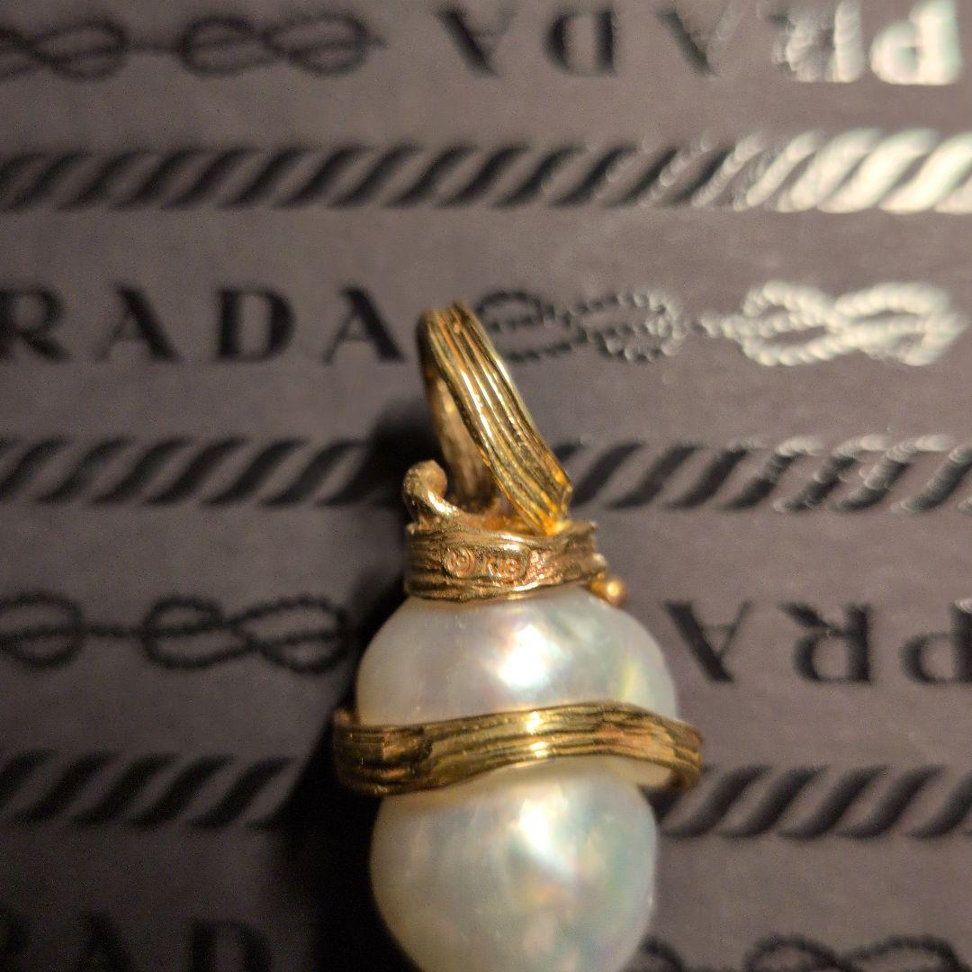 d*a様 南洋真珠 ゴールド巻きペンダント　特注　Priceless