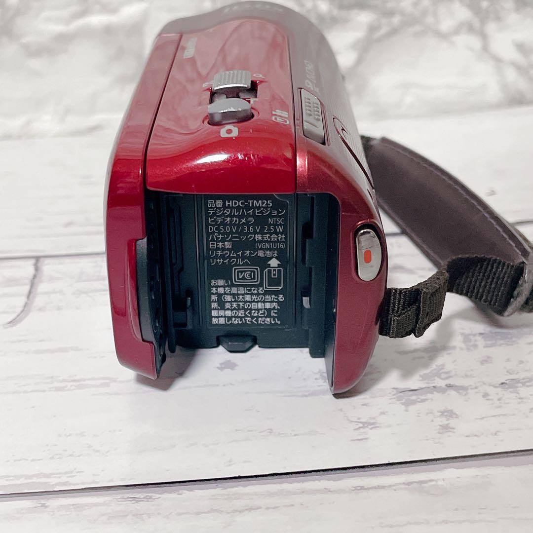 Panasonic HDC-TM25 ビデオカメラ レッド パナソニック