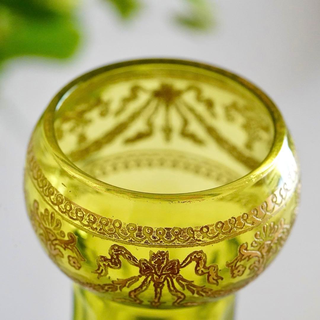 華麗なるオールド サンルイ★282 金彩★グリーン★リキュール ショットグラス