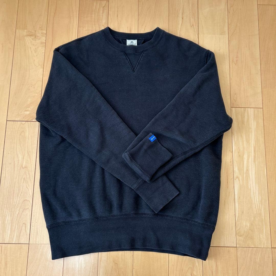 LOOPWHEELER LW01 丸胴吊り編みクルースウェット ブラック