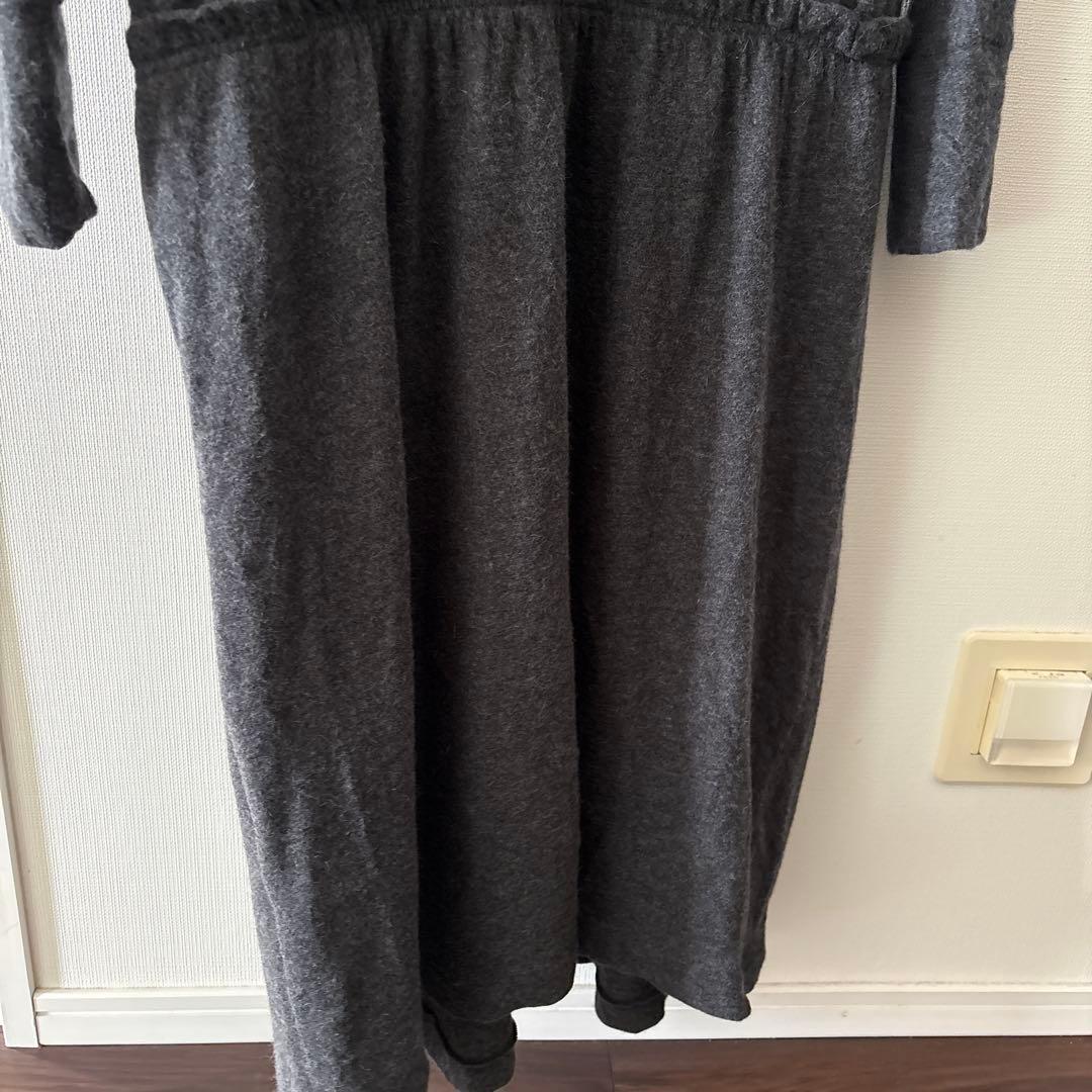 ミナペルホネン　ワンピース　グレー