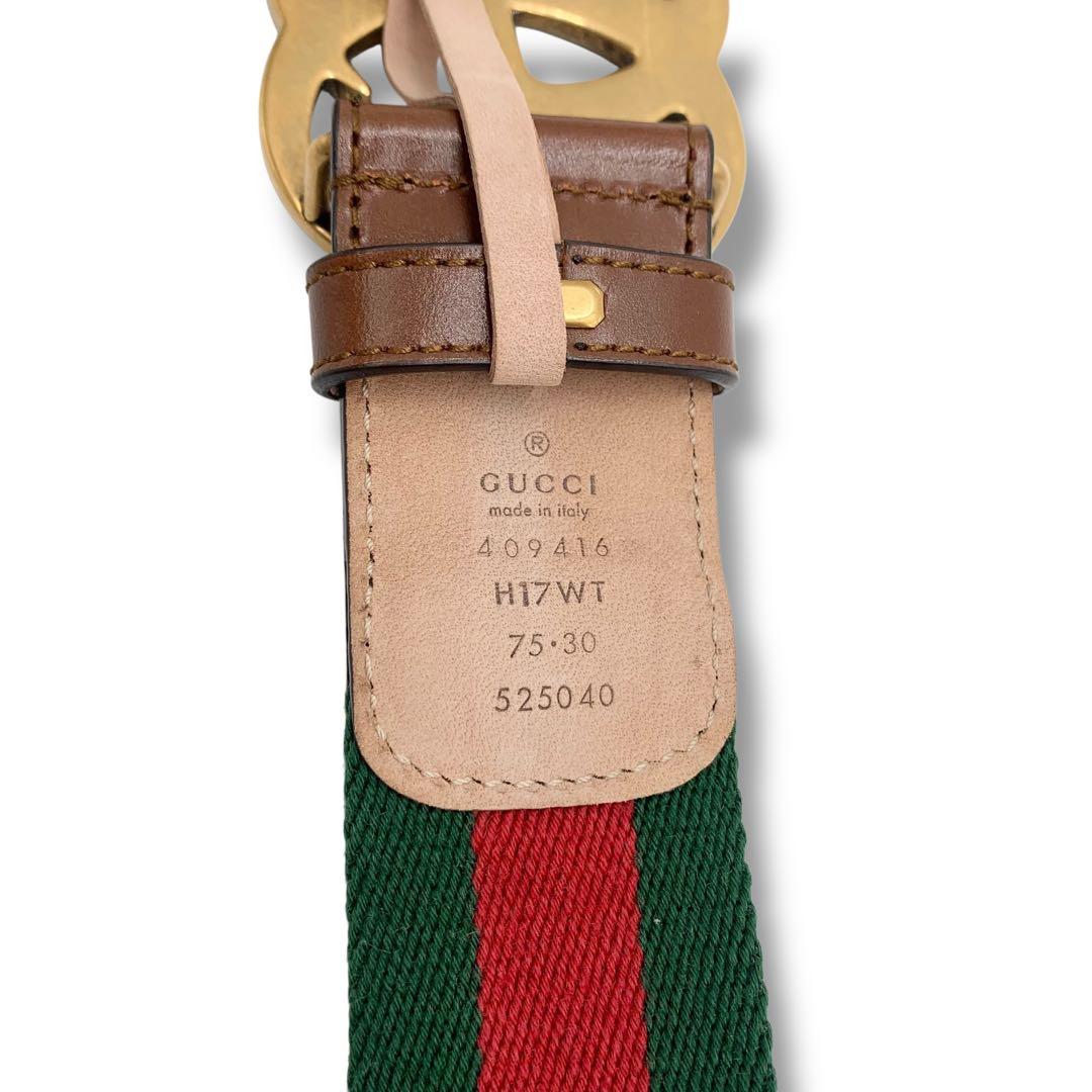 美品✨グッチ マーモントGG インターロッキング ウェブライン シェリー ベルト