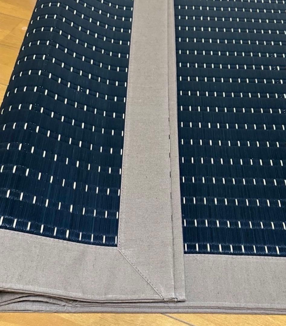 添島勲商店 国産 い草花ござ 掛川織り「粋 」約190×190cm