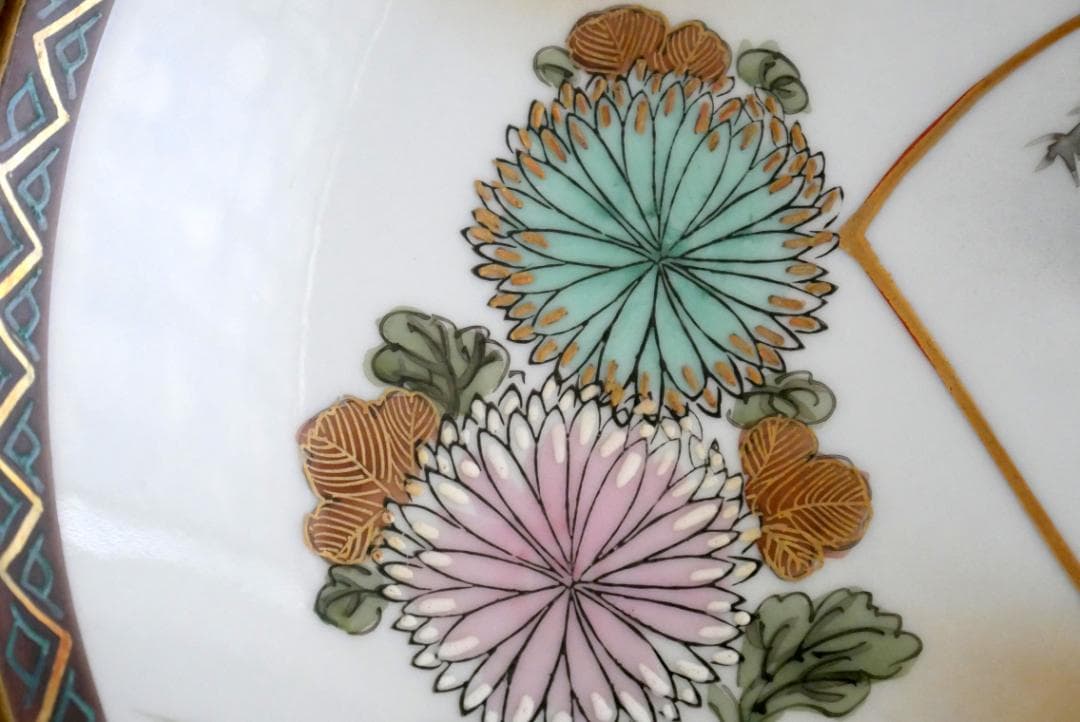 ヴィンテージ九谷焼　丸皿・ディナー皿　6枚セット