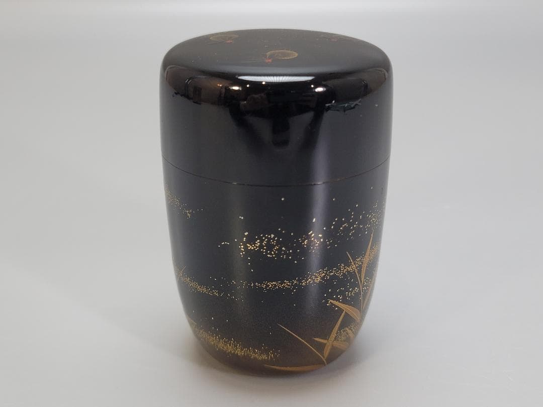 茶道具 螢蒔絵 長棗 木原象一作 共箱 輪島塗 象山