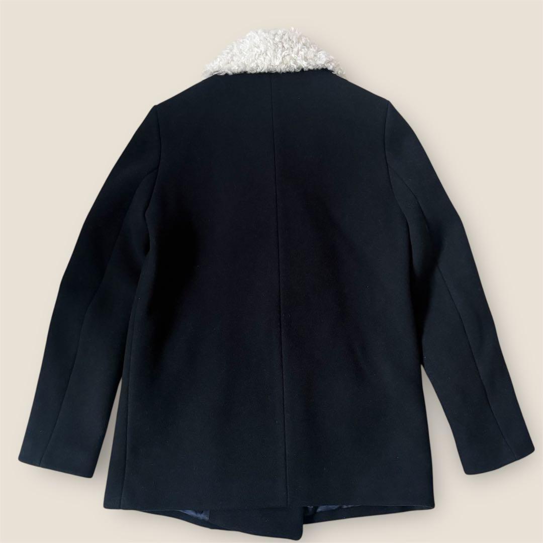 sandro PARIS サンドロ　ボアPコート　ネイビー　36