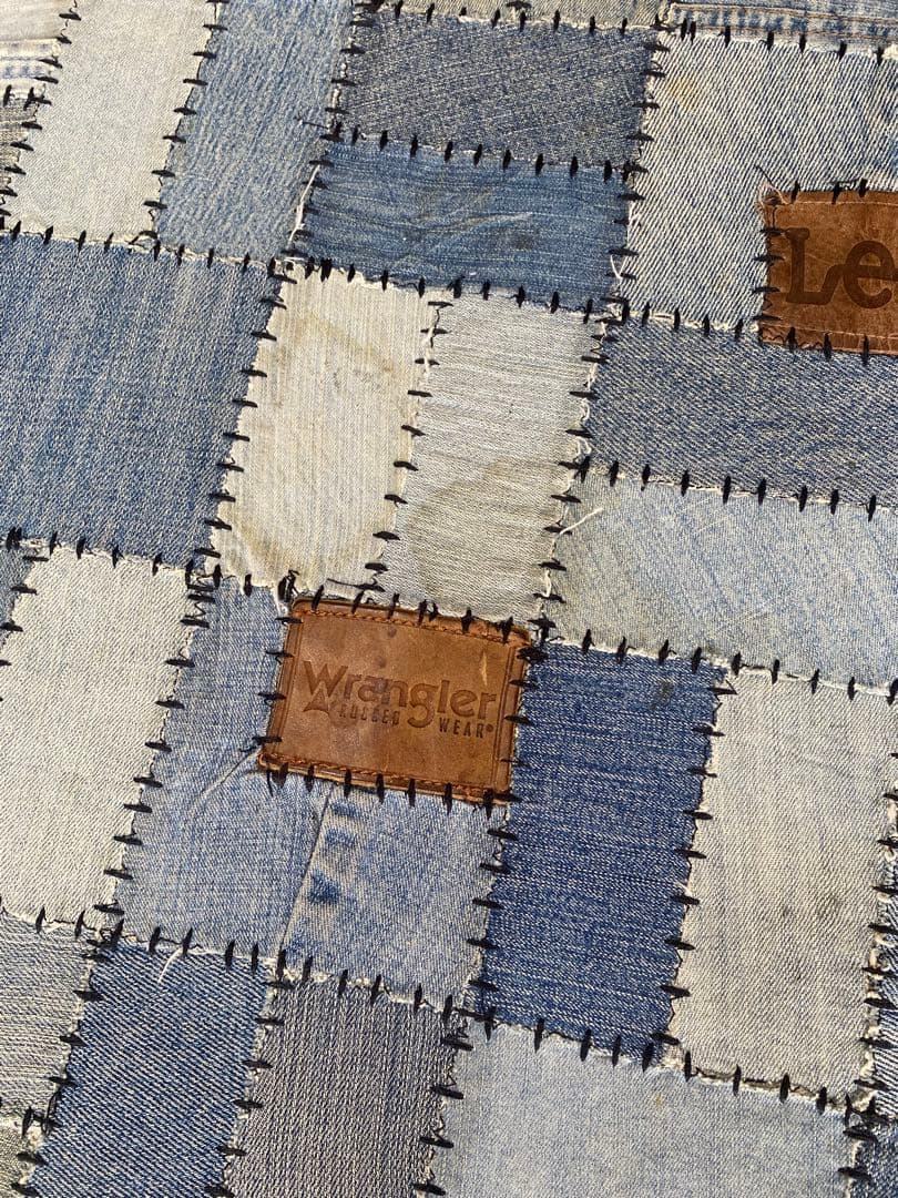 アスプルンド　パッチワークデニムラグ