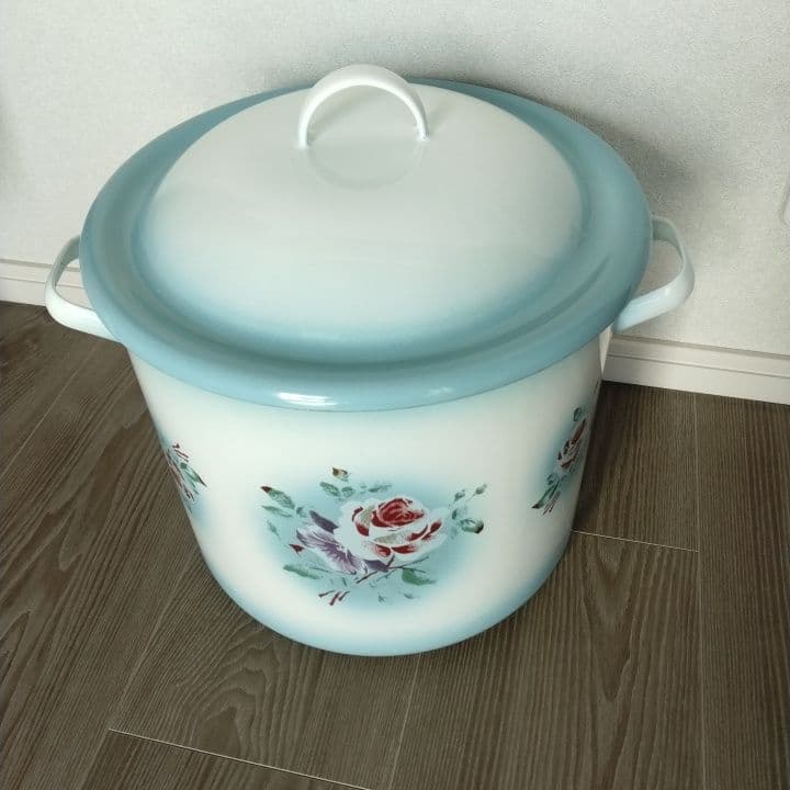 イマン プリンセスローズ ライス缶 ブルー 稀少 特大 美品