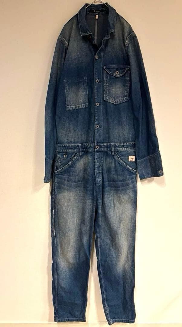 ジョンブル　ライトオンスデニム エンジニア オーバーオール オールインワン