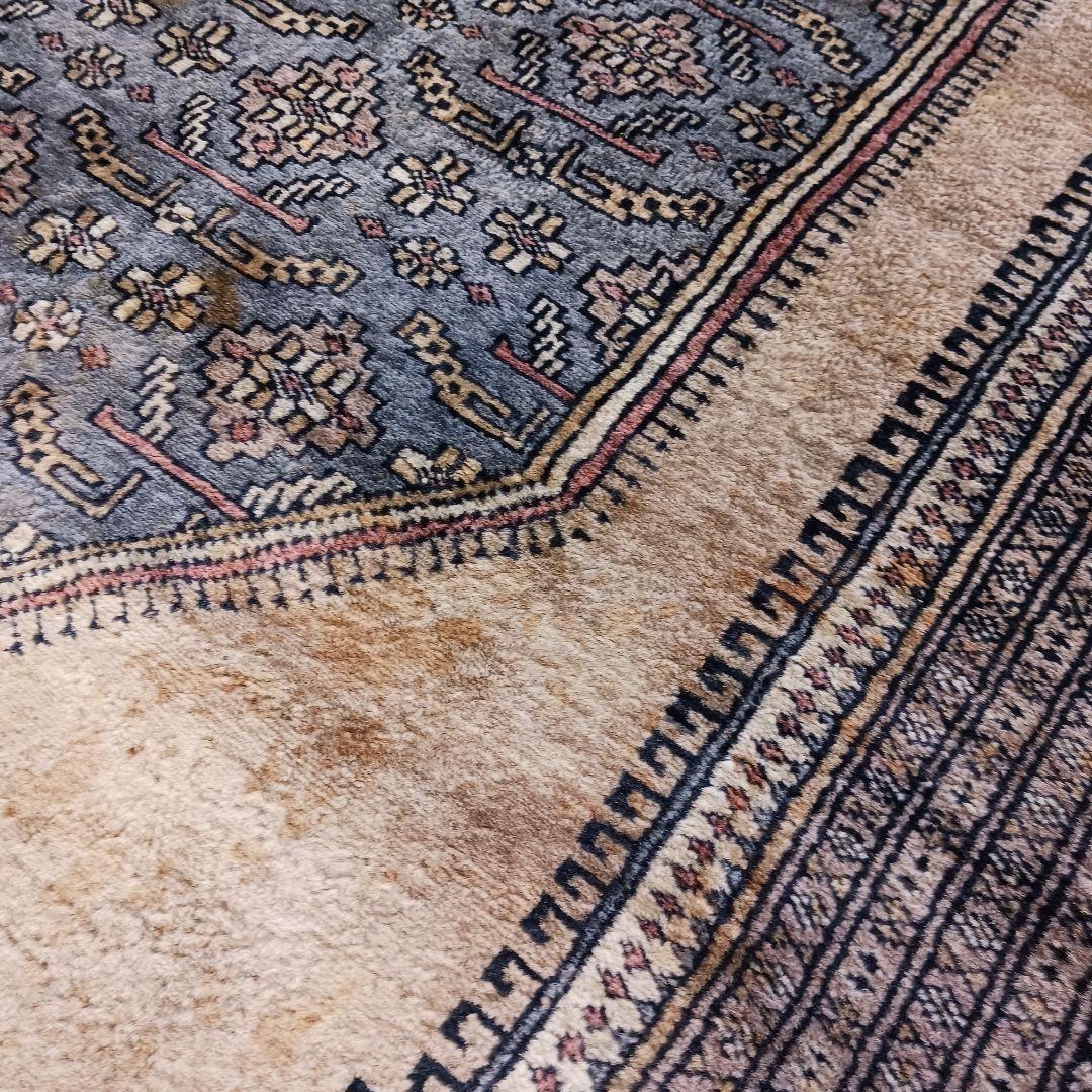 Y3080 パキスタン絨毯 ウール 手織り 193×125㎝ トライバルラグ