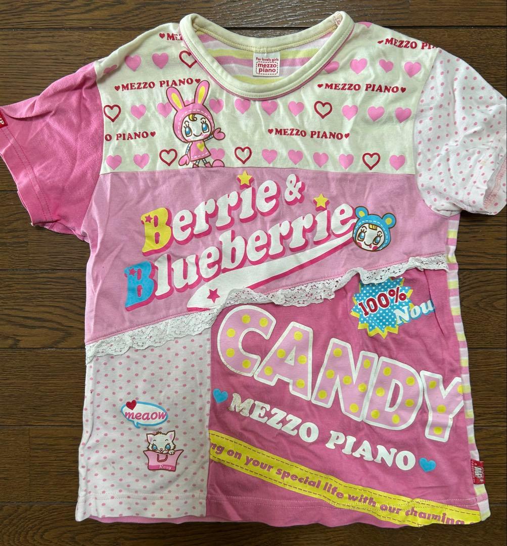 d*3様 MEZZO PIANO ハートプリント Tシャツ