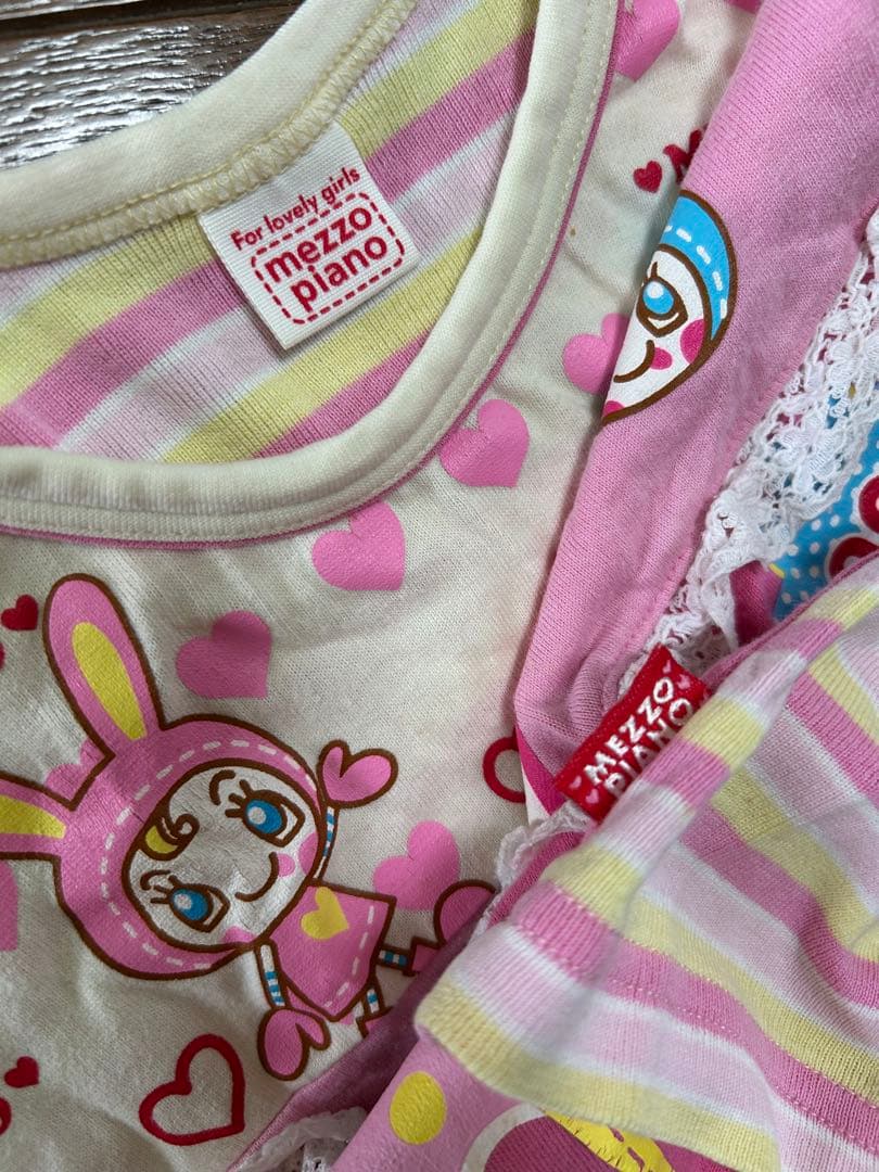 d*3様 MEZZO PIANO ハートプリント Tシャツ