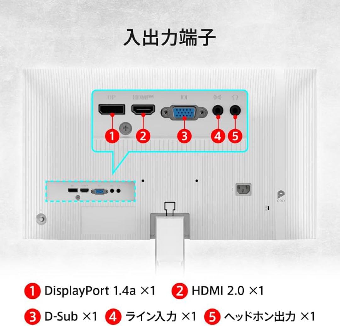MSI PRO MP251W E2 monitor PCモニター白