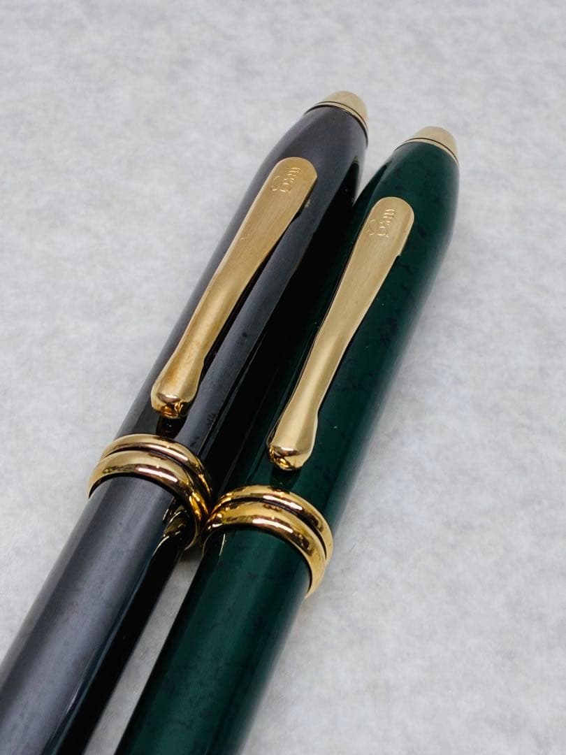 クロス CROSS ボールペン タウンゼント グリーン マーブル グレー 2本