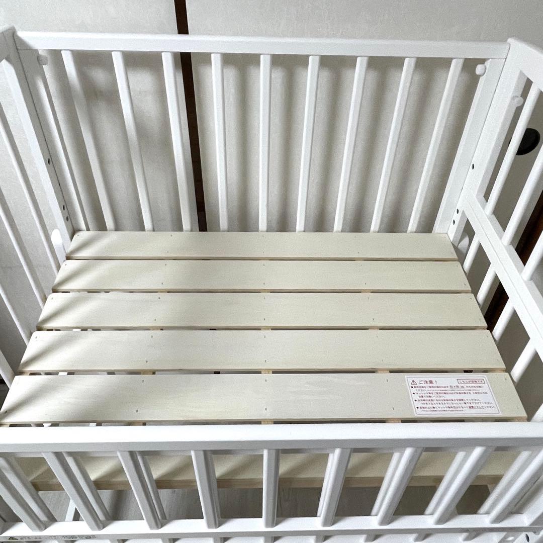 【大和屋】ミニベビーベッド（ノモック・Wオープンハイタイプ）マット付