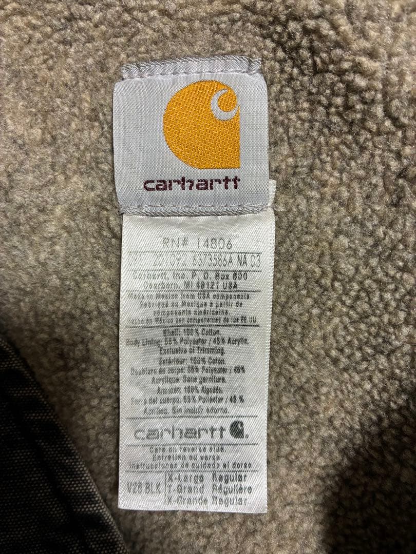 CarharttダックベストXLブラックフェードヴィンテージ