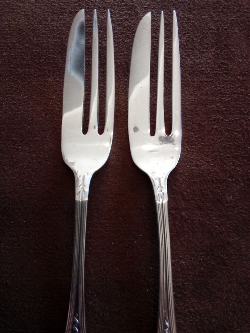 イギリス シルバーデザートフォーク ６本組 １９３０年